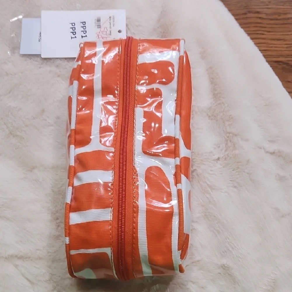 Stylish Orange and White Makeup Organizer